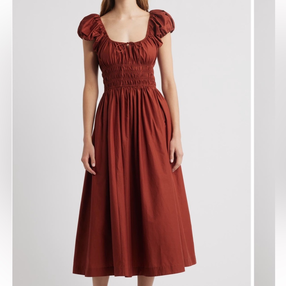NWT DOEN Quin organic cotton poplin maxi dress in amberwood XL - Picture 6 of 9